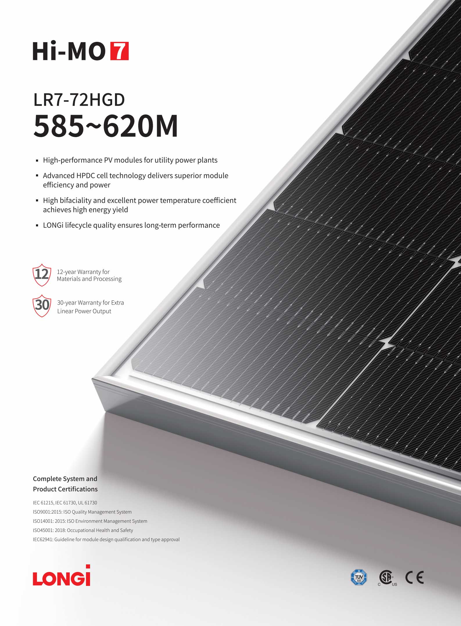 Professional Longi 182 Solar Panel Mono Half Cell 585W 590W Professional Longi 182 Solar Panel Mono Half Cell 585W 590W