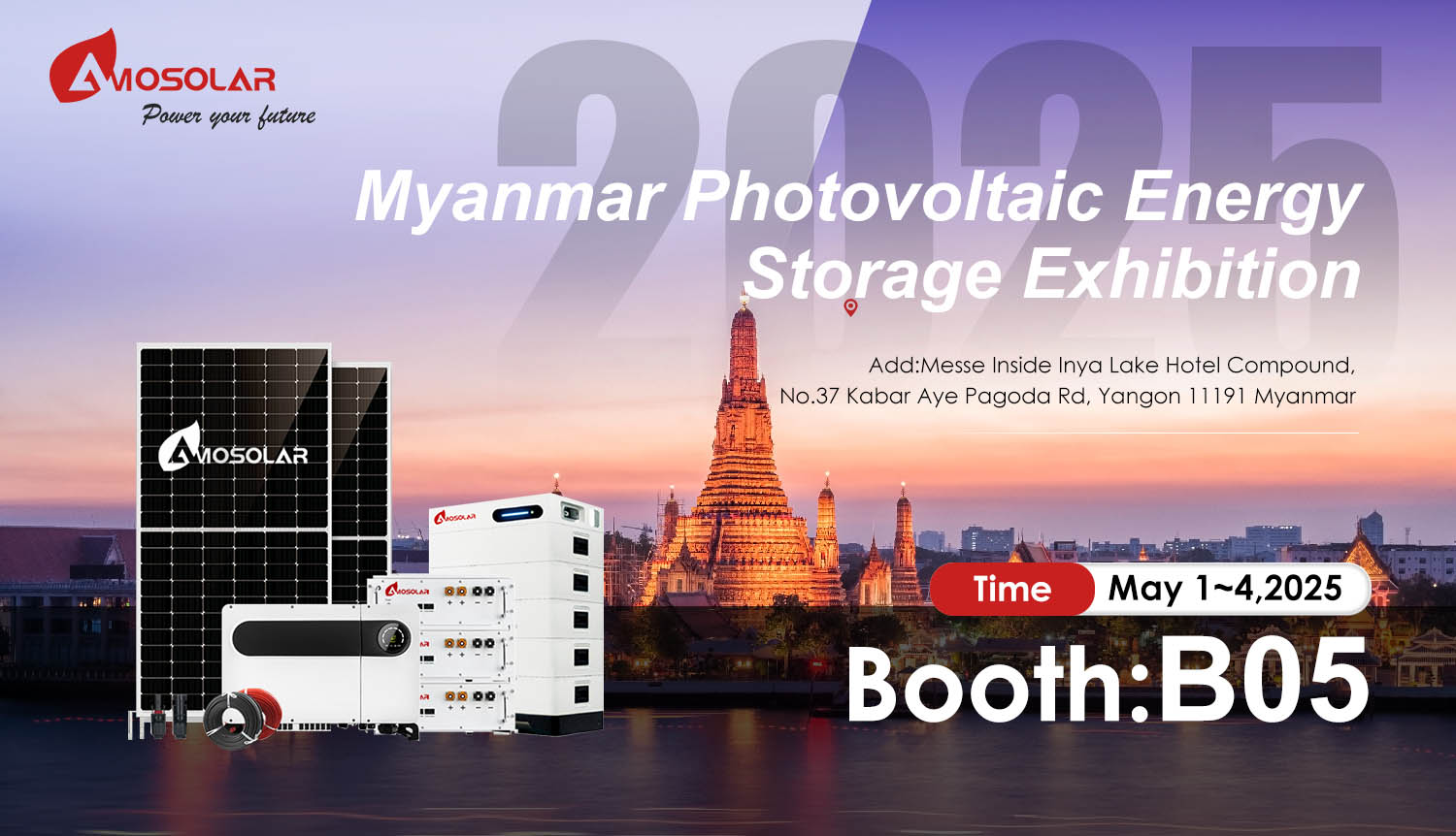 Amosolar to Attend Myanmar Power & Solar Energy Expo 2025 — See You There!