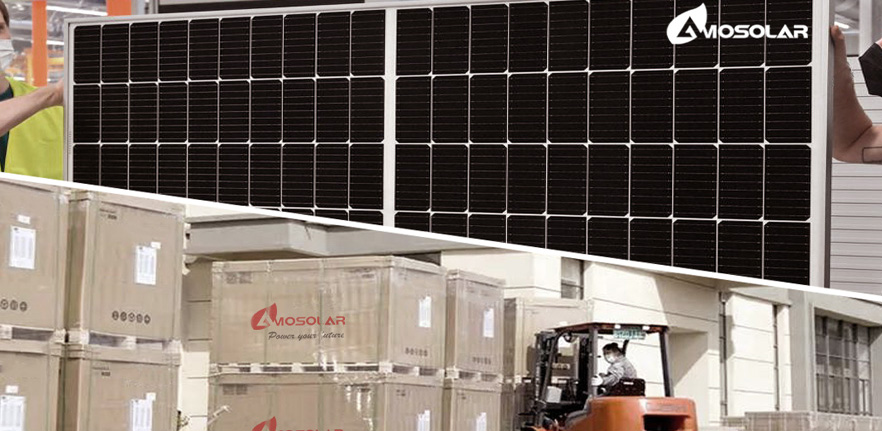Amosolar 460W mono stock were arrived in Valencia and Europe